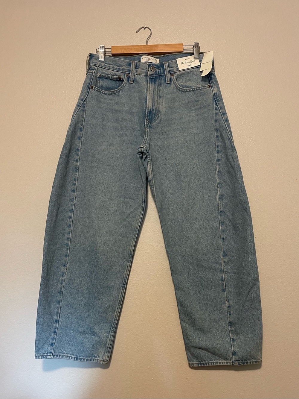 Abercrombie & Fitch Light Blue Barrel Jeans